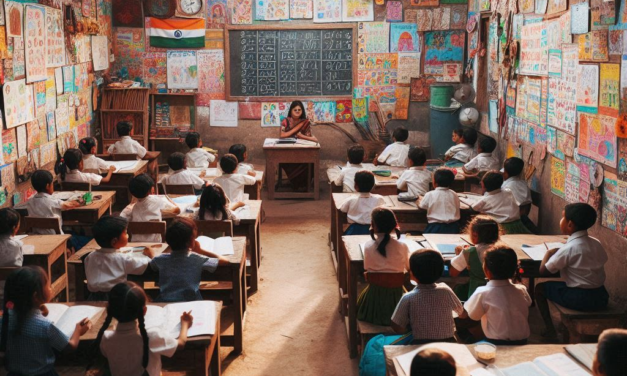 The Vibrant Heart of Learning: elementary school classroom in a slum mcq