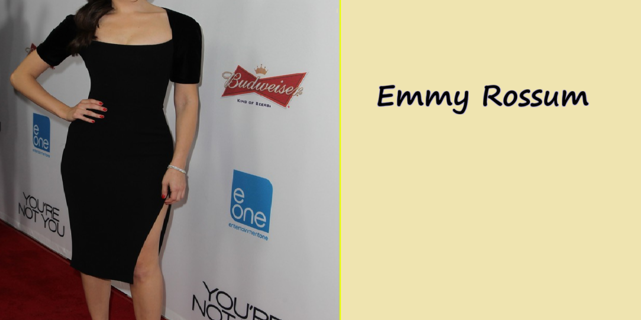 emmy rossum black dress black heels